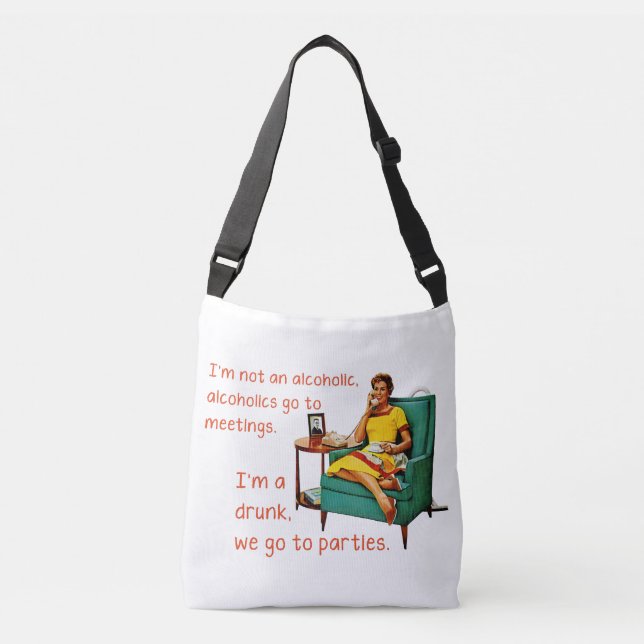 Sac Ajustable SlipperyJoe socialiser la fête de la boisson vinta (Devant)