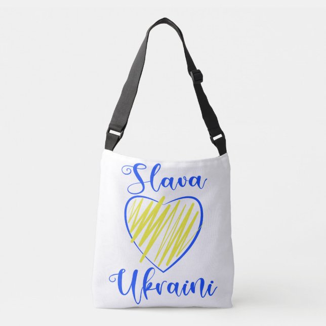 Sac Ajustable Slogan Slava La gloire ukrainienne au coeur de l'U (Devant)