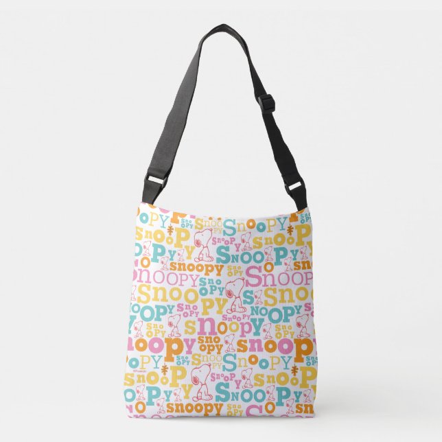 Sac Ajustable Snoopy Pastel Text Pattern (Devant)