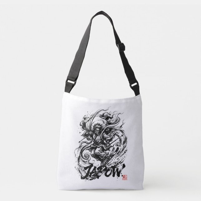 Sac Ajustable Snowboard Brush Art - Skier Fujin God (Devant)