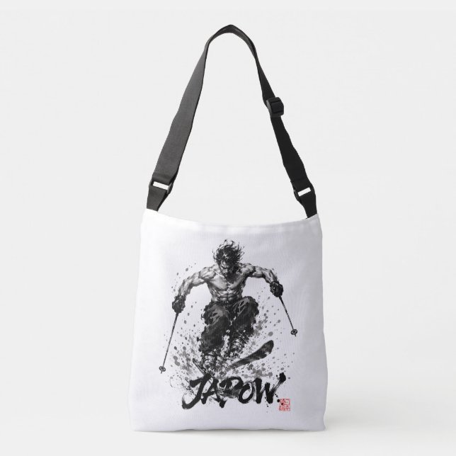 Sac Ajustable Snowboard Brush Art - Skier Samurai Musashi Ski (Devant)