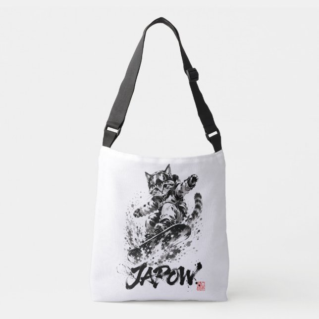 Sac Ajustable Snowboard Brush Art - Snowboarder cat (Devant)