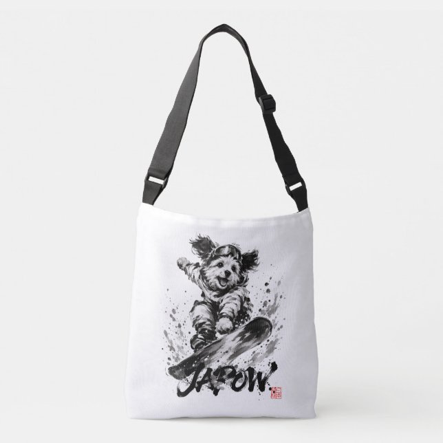 Sac Ajustable Snowboard Brush Art - Snowboarder Dog (Devant)
