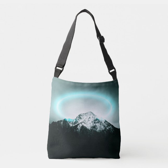 Sac Ajustable Snowy mountain mysterious blue neon light (Devant)