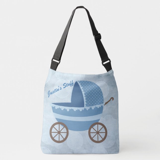 Sac Ajustable Soft Blue Baby Carriage Bokeh (Devant)