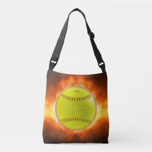 Sac Ajustable Softball artistique de SlipperyJoe sur feu cadeaux