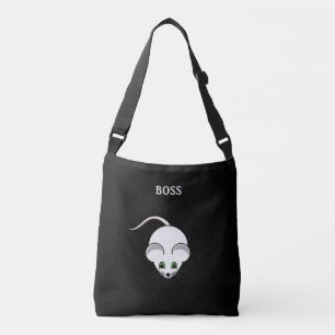 Sac Ajustable Souris blanche mignonne et calligraphie