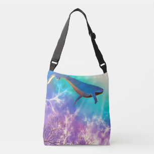 Sac Ajustable Sous la mer Bleue de la Baleine Océan Aquarelle