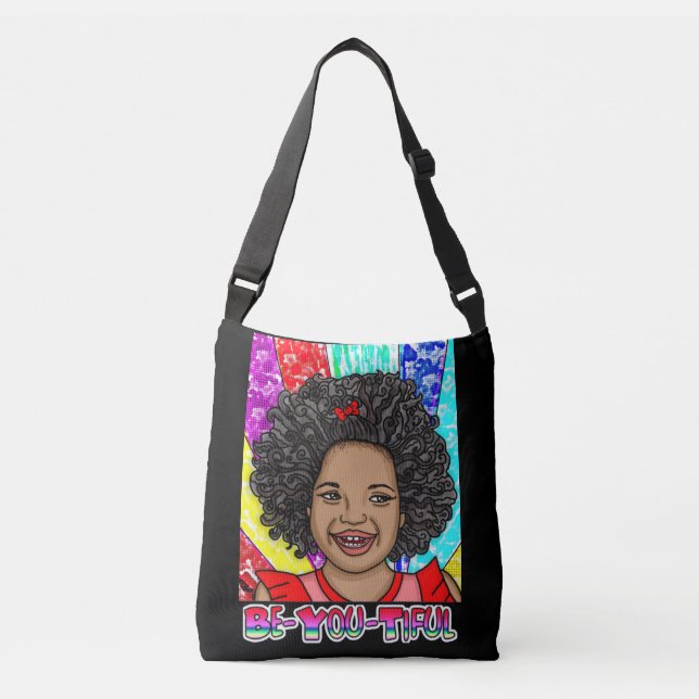 Sac Ajustable Soyez-vous fatigant | Fille de couleur | Pop Art (Devant)