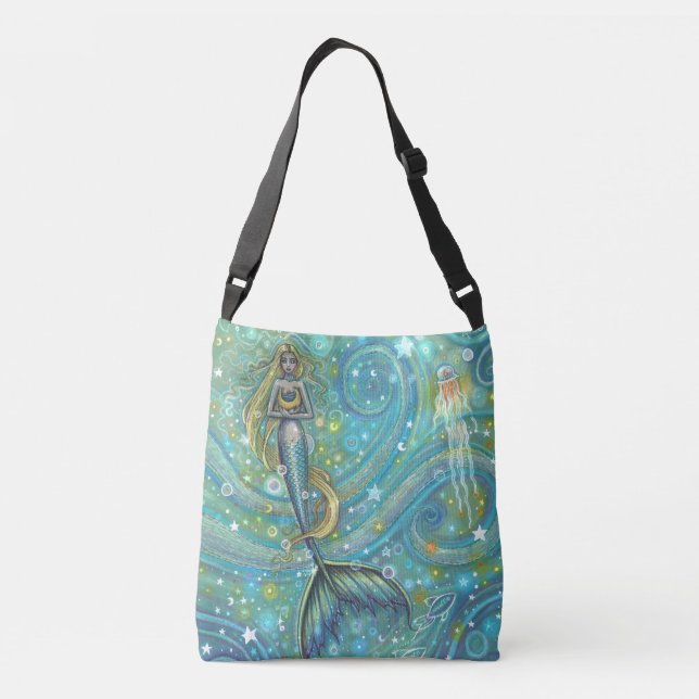 Sac Ajustable Sparkles Mermaid Imaginaire Art par Molly Harrison (Dos)