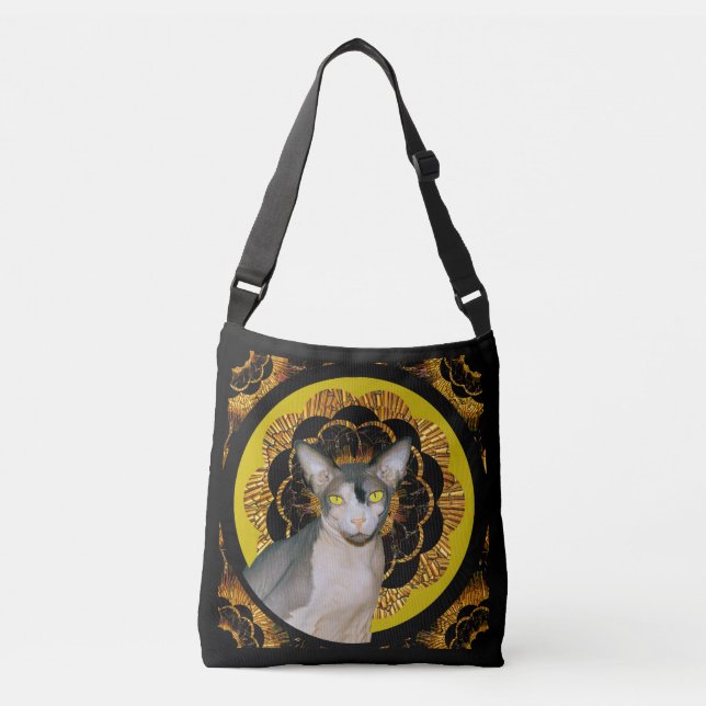 Sac Ajustable Sphynx Cat Ninja Boho Retro Hippie (Devant)