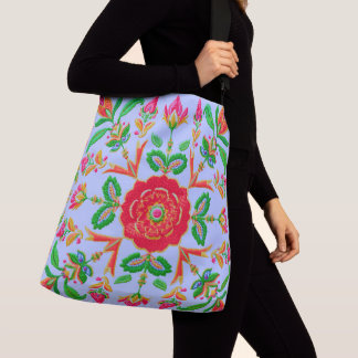 Sac Ajustable Spring Floral Print Crochet Effect