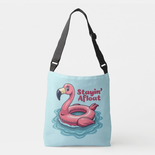 Sac Ajustable Stayin’ En Mer Funny Flamant rose Pool Flottant Re (Devant)
