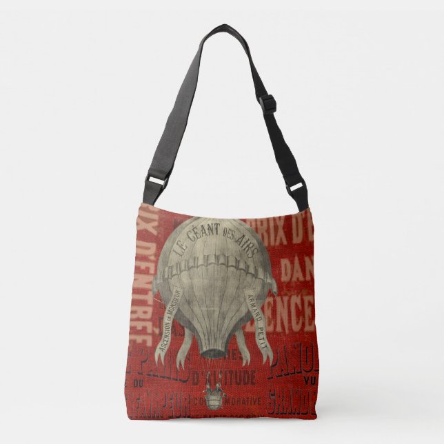 Sac Ajustable Steampunk Hot Air Ballon Ride Polices graphiques (Devant)