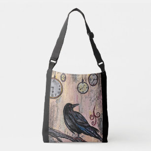 Sac Ajustable "Steampunk Raven avec des horloges "