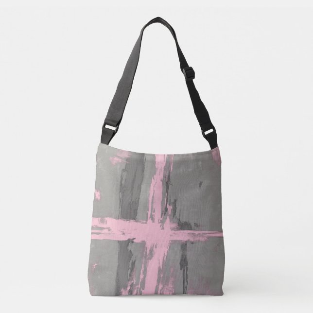 Sac Ajustable Style art moderne Abstrait gris rose (Devant)