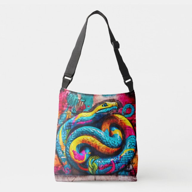 Sac Ajustable Style Graffiti conception de serpent (Devant)