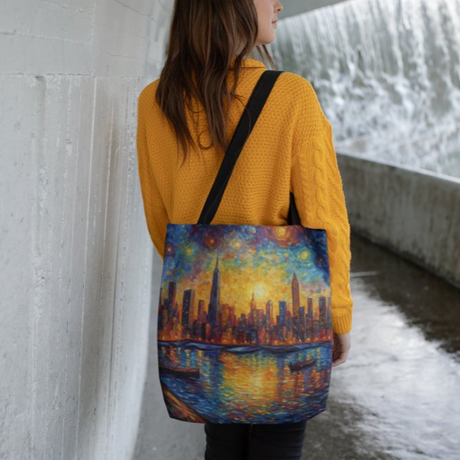 Sac Ajustable Style New York City Skyline van Gogh (Créateur téléchargé)