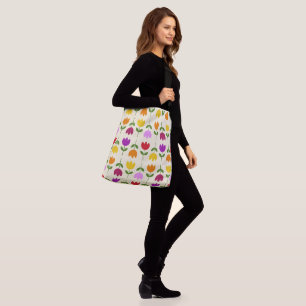 Sac Ajustable Style scandinave coloré sur Crm Flower Motif