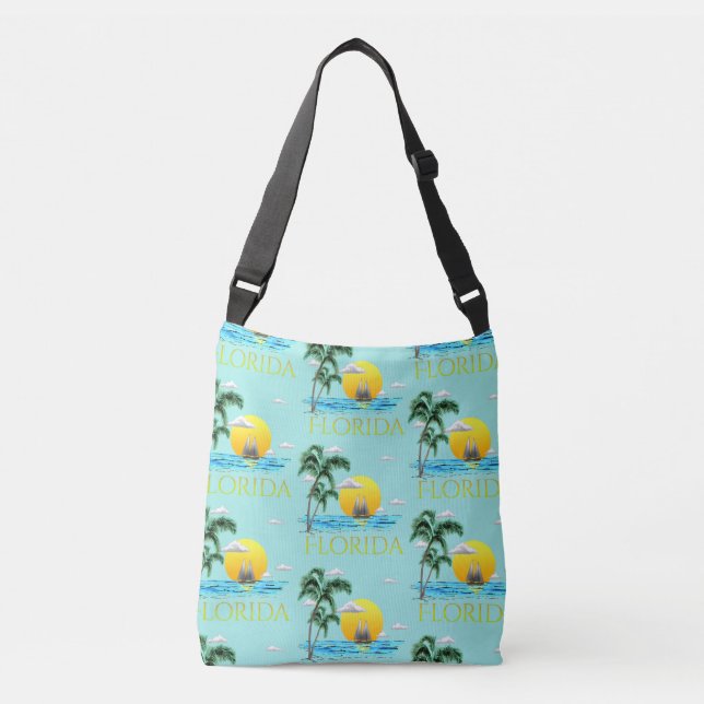 Sac Ajustable Summer Florida Sailboat Sunset Coastal Beach (Devant)