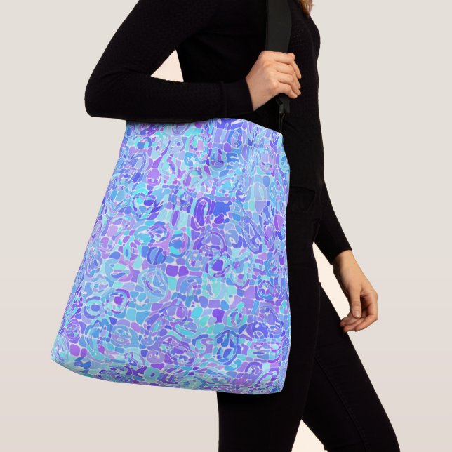 Sac Ajustable Super Boho Funky Quirky Abstrait Blob Mosaic (De près)
