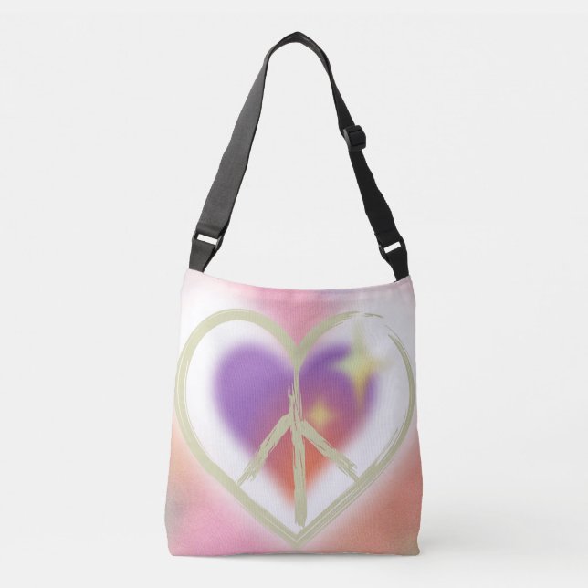 Sac Ajustable SYMBOLE DE LA cravate COEUR JOYÉ DE LA PAIX (Devant)