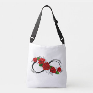 Sac Ajustable Symbole d'infini avec roses rouges