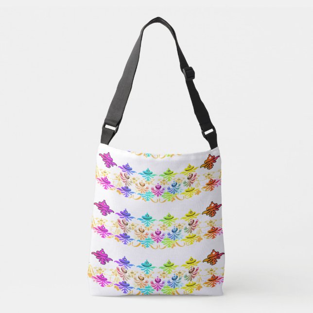 Sac Ajustable Symboles floraux arc-en-ciel (Devant)