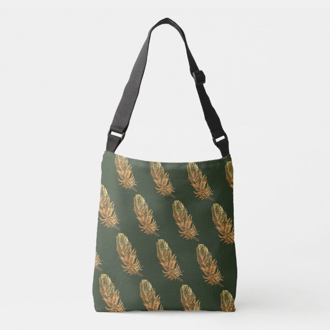 Sac Ajustable TagTote Bag en plumes dorées (Devant)
