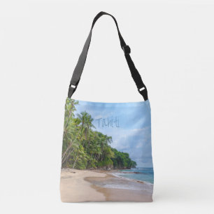 Sac Ajustable Tahiti Sand Beach Ciel bleu Palmiers