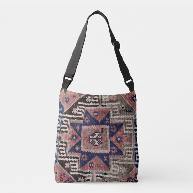 Sac Ajustable Tapis Kilim Rouge Antique Oriental (Devant)