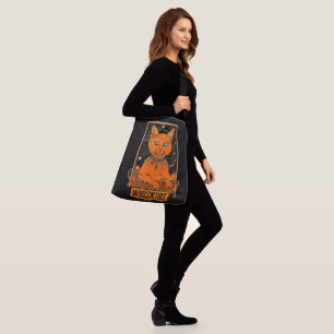 Sac Ajustable Tarot de chat cosmique   Orange Feline Art