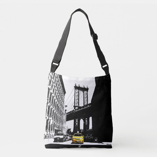 Sac Ajustable Taxi jaune Brooklyn Nyc New York City Black (Devant)