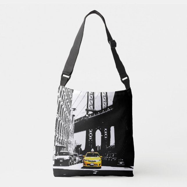 Sac Ajustable Taxi jaune Nyc New York City Brooklyn Couleur noir (Devant)