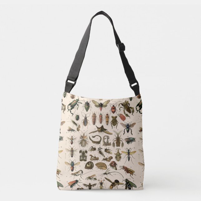 Sac Ajustable Taxonomie colorée vintage d'entomologie d'insectes (Devant)