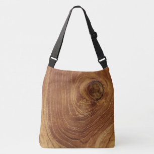 Sac Ajustable Teak Grain de Bois Rustique Marron Photo de Motif