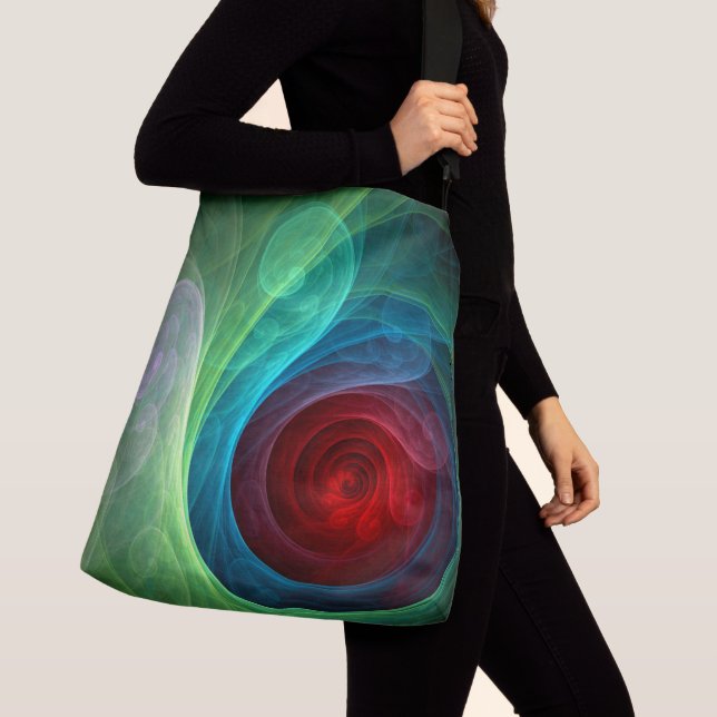 Sac Ajustable Tempête rouge Floral Art moderne Abstrait Motif co (De près)