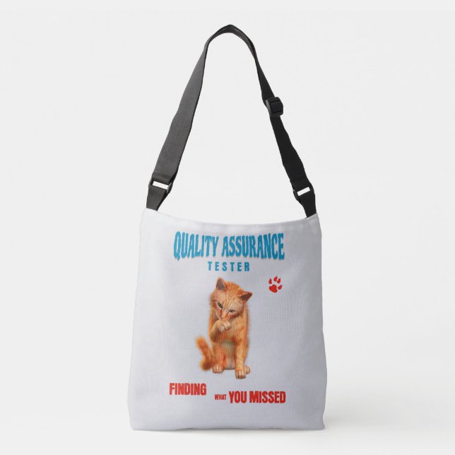 Sac Ajustable Testeur QA Humour de chat (Devant)