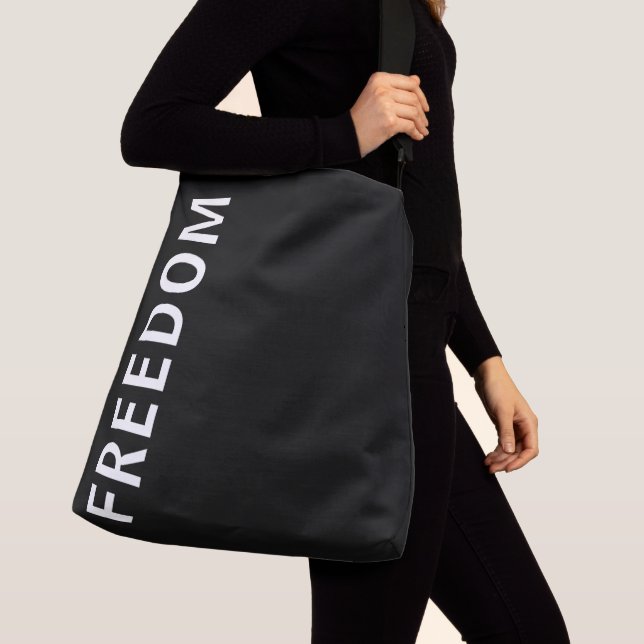 Sac Ajustable Texte libre noir et blanc classique et simple (De près)
