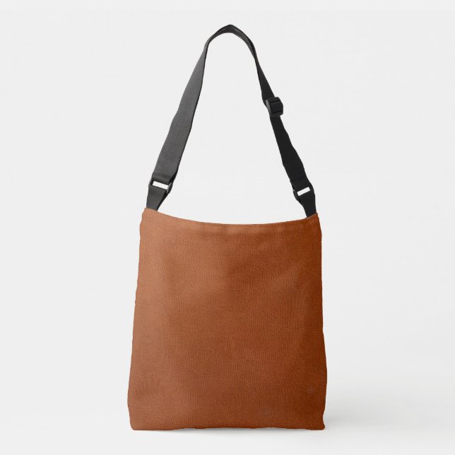 Sac Ajustable Texture de cuir cognac vintage usé (Devant)