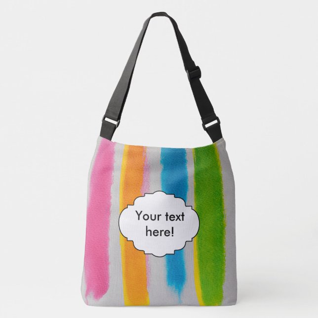 Sac Ajustable Texture de rayures d'aquarelles (Devant)