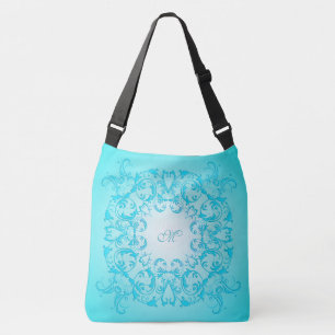 Sac Ajustable Texture du baroque de gradient de turquoise.