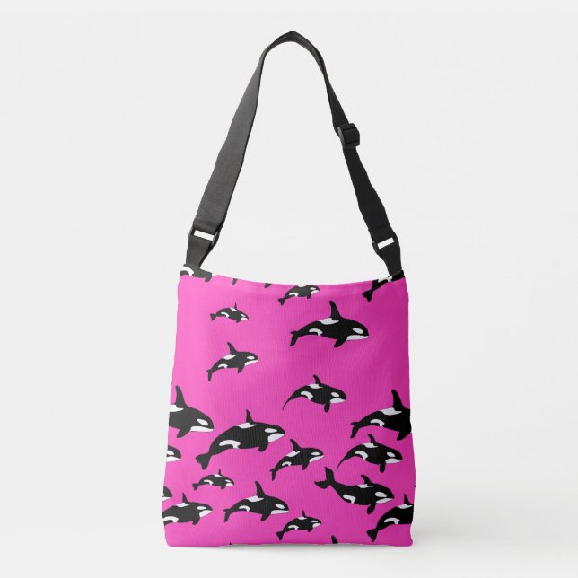 Sac Ajustable Thème Océan Motif De Baleine Rose Chaud (Devant)