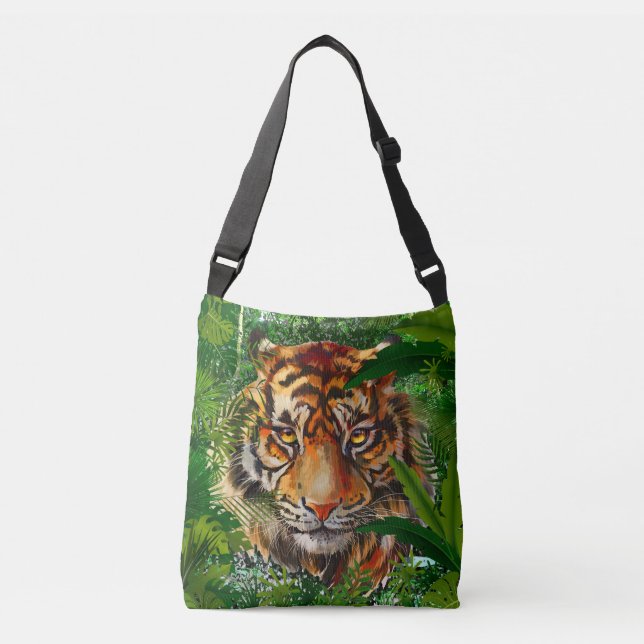 Sac Ajustable Tigre vert - La nature de la Jungle (Devant)