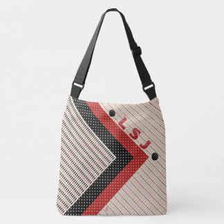 Sac Ajustable Tirets et points - Crème Noir Rouge - Personnalisé