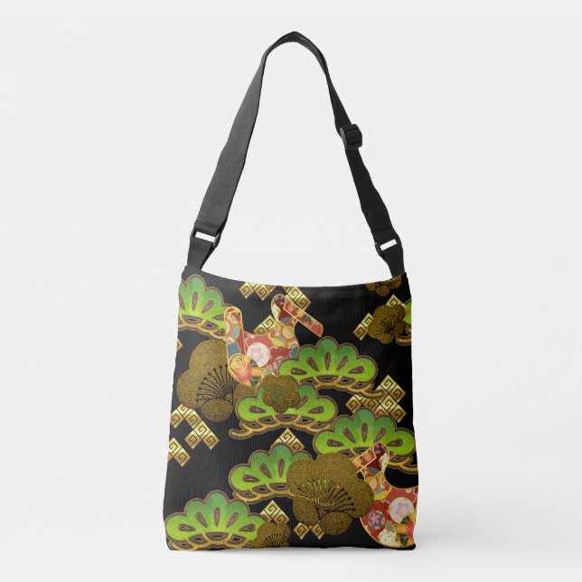 Sac Ajustable Tissu japonais inspiré par le motif Kimono (Devant)