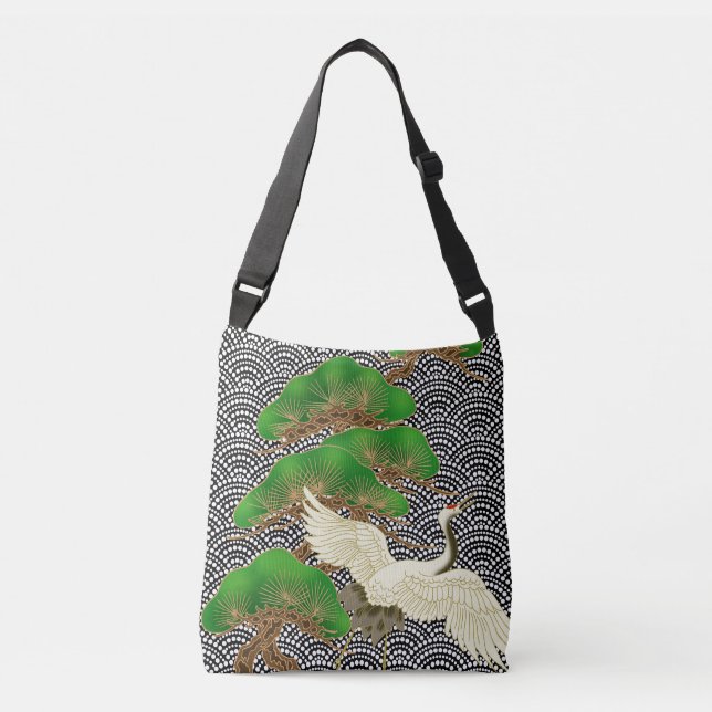 Sac Ajustable Tissu japonais inspiré par le motif Kimono (Devant)