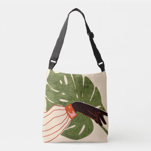 Sac Ajustable Toile verte, Accent rouge