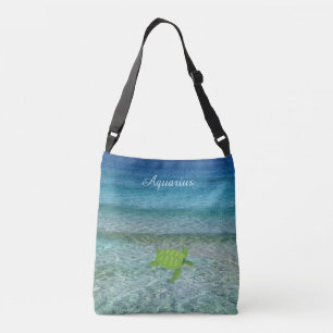 Sac Ajustable Tortue de mer à la plage & calligraphie
