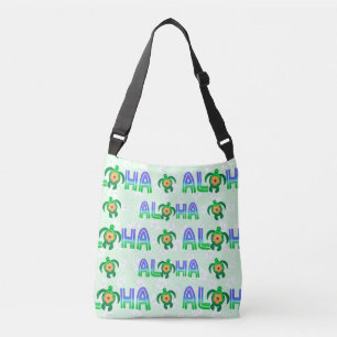 Sac Ajustable Tortue tropicale hawaïenne Aloha violet vert